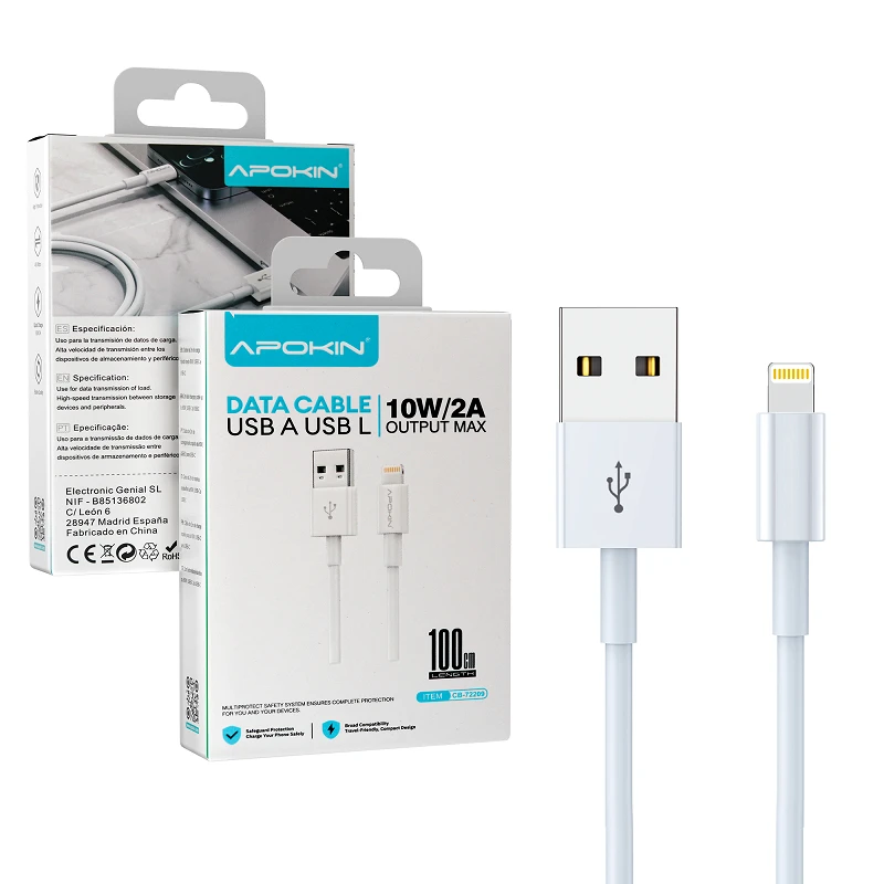 Strepito Cable Apokin CB-72209 USB a Lightning 10W/2A